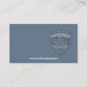 Carte De Visite Service de police (Dos)