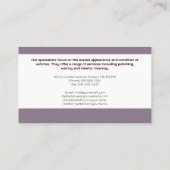 Carte De Visite Service de polissage | Professionnel (Dos)