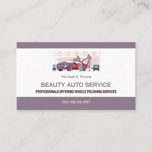 Carte De Visite Service de polissage | Professionnel (Devant)
