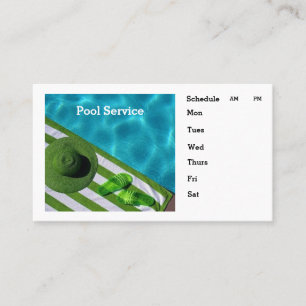 Carte De Visite Service de pool Personnaliser la planification des