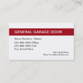 Carte De Visite Service de porte de garage (Devant)