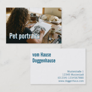 Carte De Visite Service de portraits d'animaux de compagnie