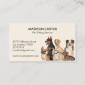 Carte De Visite Service de pose d'animaux (Devant)