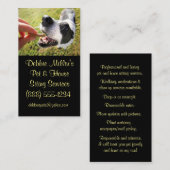 Carte De Visite Service de pose de chien mignon et d'os pour anima (Devant / Derrière)