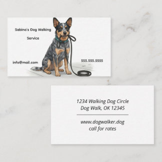 Carte De Visite Service de promenade de chiens Berger Australien