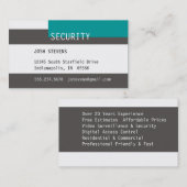 Carte De Visite Service de protection de la sécurité (Devant / Derrière)