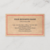 Carte De Visite Service de remorquage de voitures Kraft Brown (Dos)