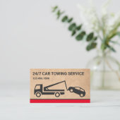 Carte De Visite Service de remorquage de voitures Kraft Brown (Debout devant)