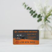 Carte De Visite Service de remorquage moderne | Orange (Debout devant)