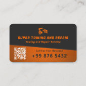 Carte De Visite Service de remorquage moderne | Orange (Dos)
