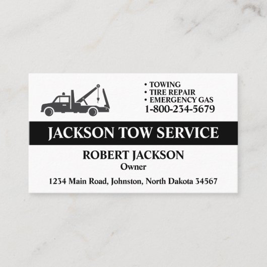 Carte De Visite Service de remorquage professionnel (Devant)