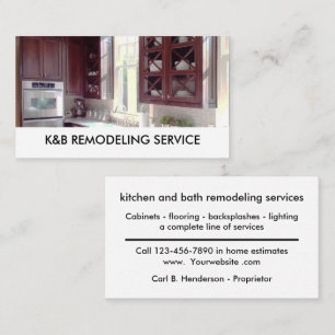 Carte De Visite Service de rénovation de maison