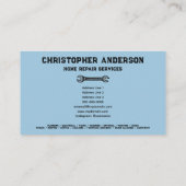Carte De Visite Service de réparation à domicile bleu (Dos)