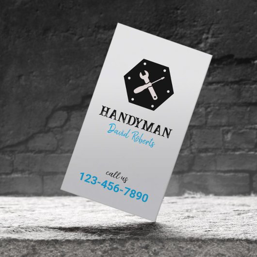 Carte De Visite Service de réparation automatique Handyman Minimal