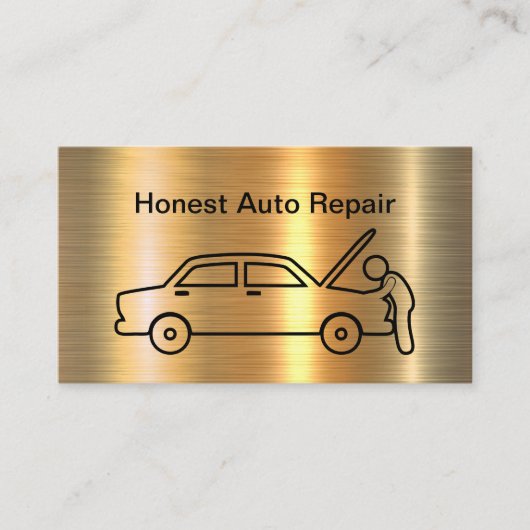 Carte De Visite Service de réparation automobile simple et classiq (Devant)