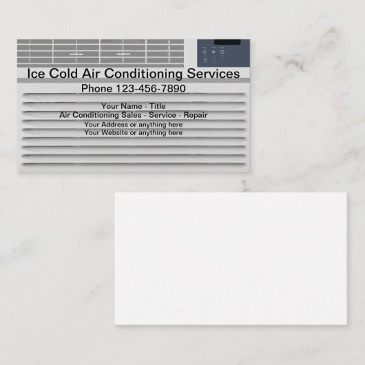 Carte De Visite Service de réparation de climatisation (Devant / Derrière)