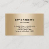 Carte De Visite Service de réparation de moto moderne Noir & Or (Dos)