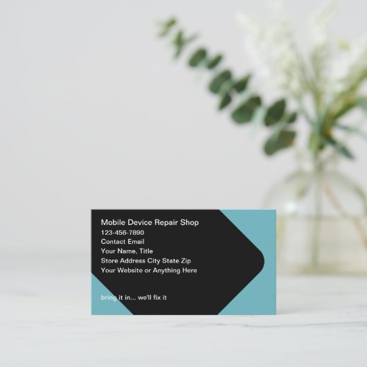 Carte De Visite Service de réparation de périphérique mobile cassé (Debout devant)