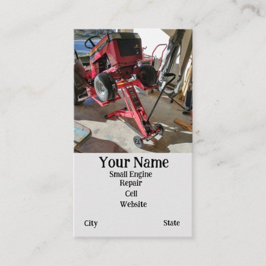 Carte De Visite Service de réparation de petits moteurs (Devant)