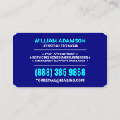 Carte De Visite Service de réparation d'installation de climatisat (Dos)