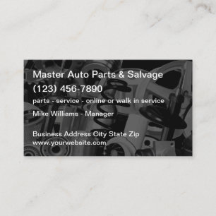 Carte De Visite Service De Réparation Et Pièces Automobile