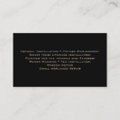 Carte De Visite Service de réparation Handyman Home Improvement (Dos)