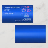Carte De Visite Service de réparation informatique professionnel (Devant / Derrière)