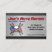 Carte De Visite Service de réparation mécanique automatique de voi (Devant)