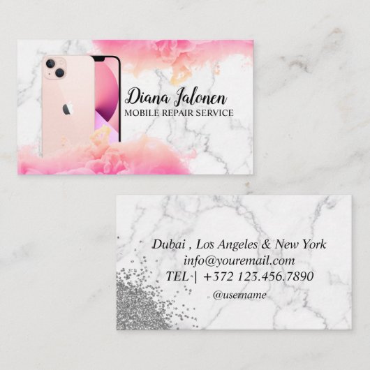Carte De Visite Service de réparation mobile de téléphone cellulai (Devant / Derrière)
