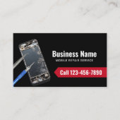 Carte De Visite Service de réparation mobile professionnel Plain B (Devant)