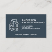 Carte De Visite Service de réparation résidentielle moderne Marine (Devant)