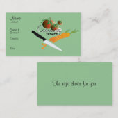 CARTE DE VISITE SERVICE DE RESTAURATION (Devant / Derrière)