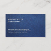 Carte De Visite Service de restauration | Arrière - plan en cuir b (Dos)