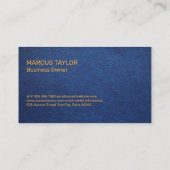 Carte De Visite Service de restauration | Arrière - plan en cuir b (Dos)