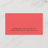 Carte De Visite Service de restauration de chef professionnel (Dos)