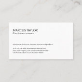 Carte De Visite Service de restauration | Industrie alimentaire |  (Dos)