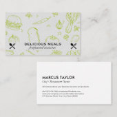Carte De Visite Service de restauration | Motif alimentaire (Devant / Derrière)