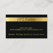 Carte De Visite Service de restauration, Nourriture, Planificateur (Dos)