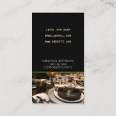 Carte De Visite Service de restauration, Nourriture, Planificateur (Dos)