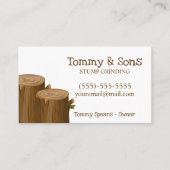 Carte De Visite Service de retrait de l'arbre de broyage (Devant)