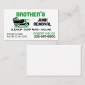 Carte De Visite Service de retrait des déchets (Devant / Derrière)