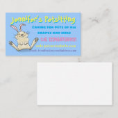 Carte De Visite Service de salon pour animaux de compagnie de lapi (Devant / Derrière)