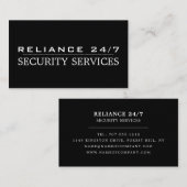 Carte De Visite Service de sécurité simple (Devant / Derrière)