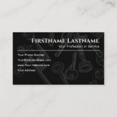 Carte De Visite Service de serrure ou de serrure et clé profession (Dos)