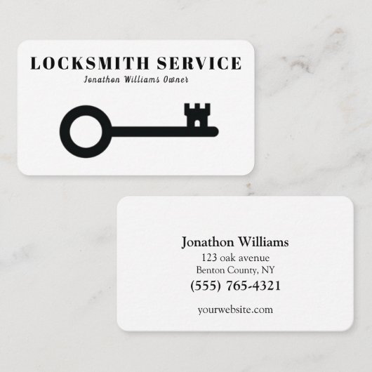 Carte De Visite Service de serrurerie professionnelle (Devant / Derrière)