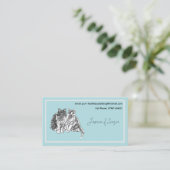 Carte De Visite Service De Sitting Chat Chats Noirs Et Blancs (Debout devant)