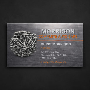 Carte De Visite Service de soins automobiles complets Motor Metall