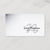 Carte De Visite Service de soins aux aînés Violet Cursive Monogram (Devant)