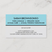 Carte De Visite Service de soins de grange (Dos)