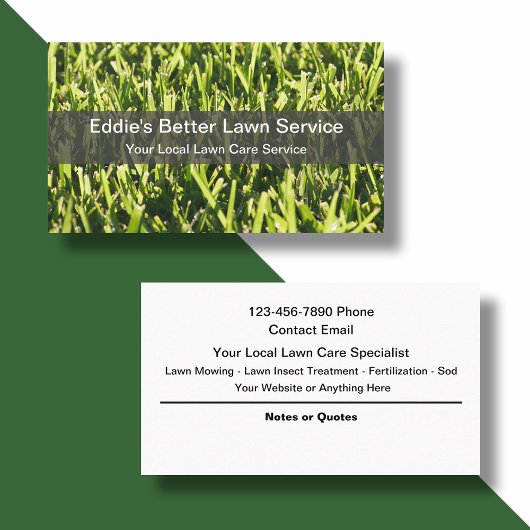 Carte De Visite Service de soins de pelouse de quartier